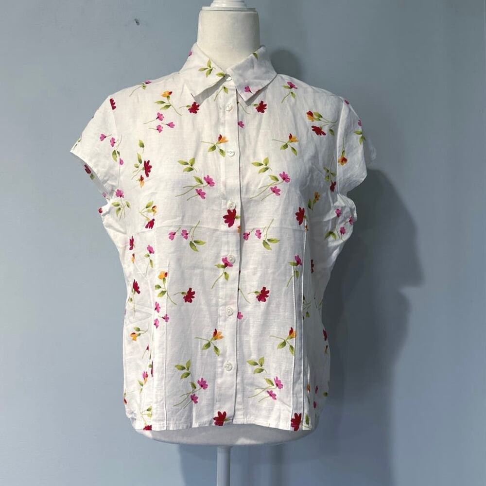New Look linen blend Top Women's Size 12